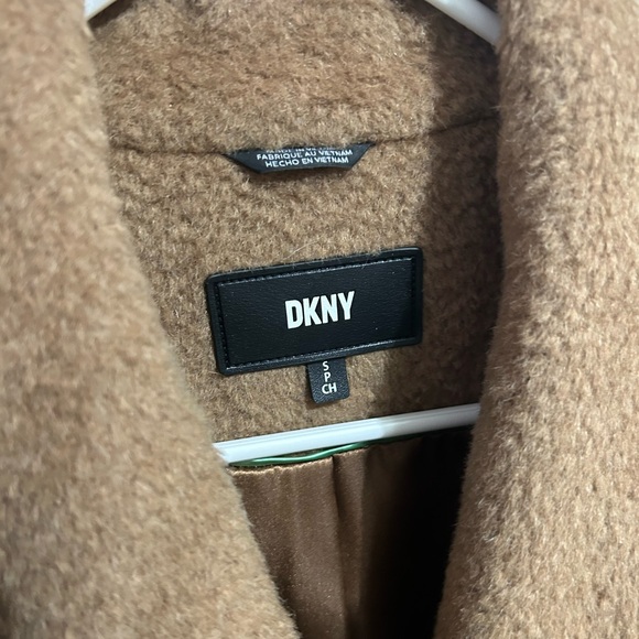 BN DKNY Tan & Wool Small Pea Coat - Picture 2 of 6